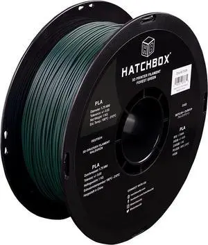 HATCHBOX 1.75mm Forest Green PLA 3D Printer Filament, 1 KG Spool, Dimensional Accuracy +/- 0.03 mm, 3D Printing Filament