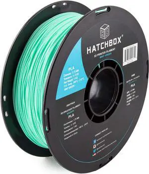 HATCHBOX 1.75mm Mint Green PLA 3D Printer Filament, 1 KG Spool, Dimensional Accuracy +/- 0.03 mm, 3D Printing Filament