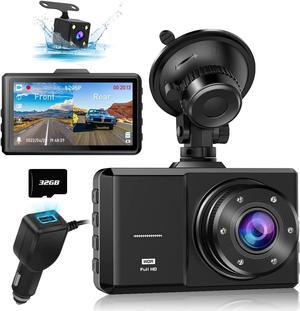 Dash Cam Front and Rear, SPADE Dual Dash Camera 1296P with 32G SD Card, Waterproof Backup Camera, DVR Car Dashboard Camera with Night Vision WDR G-Sensor Parking Monitor Loop Recording[UP-Grade]