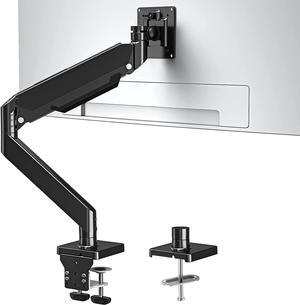 MOUNTUP Monitor Desk Mount Fits 22-42'' Heavy Duty Widescreen, Gas Spring Single Monitor Mount Holds 4.4-33 lbs Computer Screen, Ultrawide Monitor Arm with Clamp/Grommet Base