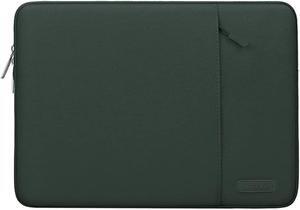Laptop Sleeve Bag Compatible with MacBook Air/Pro 13-13.3 inch Notebook Compatible with MacBook Pro 14 inch M3 M2 M1 Chip Pro Max 2024-2021 Polyester Vertical Case with Pocket Midnight Green
