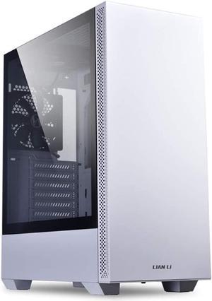 LIAN LI Mid-Tower Chassis ATX Computer Case PC Gaming Case w/Tempered Glass Side Panel, Magnetic Dust Filter,Water-Cooling Ready, Side Ventilation and 2x120mm Fan Pre-Installed (LANCOOL 205, White)