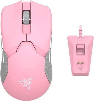 Razer Viper Ultimate Lightweight Wireless Gaming Mouse  RGB Charging Dock Hyperspeed Wireless Technology  Pink