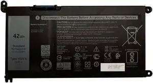 YRDD6 battery for Inspiron 5481 5482 5485 5491 2-in-1 5493 5584 5593 5590 1VX1H