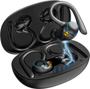 Ture Wireless Earbuds Bluetooth 53 Headphones Sport Wireless Ear Buds 120H Playtime Noise Cancelling IPX7 Waterproof Wireless Workout Earphones with Charging Case for Sports Running Exercise