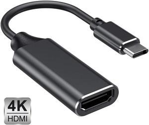 USB C to HDMI Adapter, Type c to HDMI 4K Adapter (Thunderbolt 3 Compatible) with Video Audio Output for MacBook Pro 2018/2017/2016, Samsung Note 9/S9/Note 8/S8, Huawei Mate 20 and More (Black)