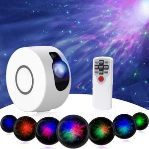 Star Night Light Projector, Upgrade 15 Lighting Modes 7 Lighting Effects Sky Galaxy Projector LED Nebula Cloud Light with Remote Control for Party Home Theater, Children Kids Baby Adult Bedroom-White