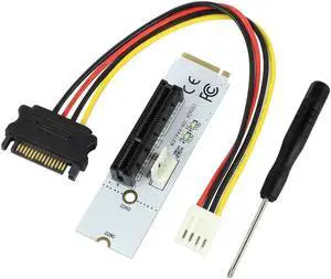 NGFF M2 to PCI-e 4X 1X Slot Riser Card M Key M.2 2260 2280 SSD Port to PCIE Adapter Converter Multiplier for BTC Miner Mining