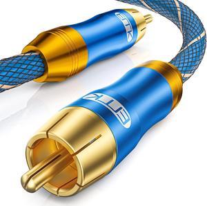 Subwoofer Cable (10ft / 3M) -Digital Coaxial/Subwoofer Cable Dual Shielded with Gold Plated RCA to RCA Connectors 10 ft.