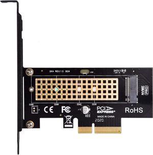M.2 NVME SSD to PCIe 4.0 x4 Adapter, M.2 2280 2260 2242 2230 SSD to PCIe 3.0 x4 Host Controller Expansion Card for PC Desktop, Support Windows, Mac & Linux OS
