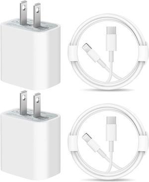 for iPhone 11 12 13 Super Fast Charger [MFi Certified] High Speed iPhone Charger 2-Pack 20W PD USB C 6FT Wall Charger Compatible with iPhone 13/13Pro/12/12 Pro/11/11Pro/XS/Max/XR/X/8/8 Plus,iPad