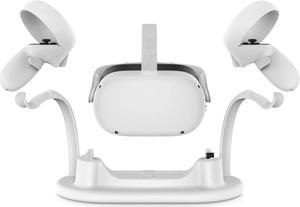 Charging Dock for Meta Quest 2, VR Headset Charging Station and Charger Port for Meta Quest 2,Fast Charging, with Magnetic USB-C Charging Cable (White)