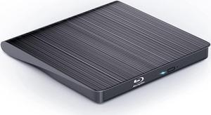 External Blu-ray CD/DVD Drive, External Blu-ray CD DVD Burner, External DVD CD Drive Portable 3D Blu Ray DVD Burner with USB3.0 and Type-C Port, Suitable for Windows XP/7/8/10 MacOS