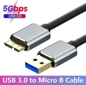 USB 3.0 to Micro B Cable, 5GB Fast Micro USB 3.0 Cable, USB 3.0 Type A Male to Micro B Cord Compatible with S-a-m-s-u-n-g S5 Note 3 HDD External Hard Drive Disk Cord (3.3ft/1M)