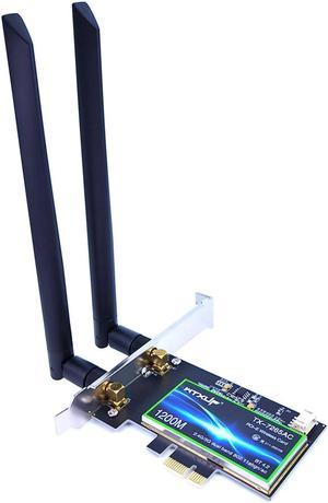 PCI Express WiFi Card, AC 1200Mbps Dual Band Wireless Adapter WiFi PCIe Adapter, AC7265 Network Card 5GHz/2.4GHz, Bluetooth 4.2 with 2 Antennas for Desktop/PC(32/64 bit), Supports Windows 11/10