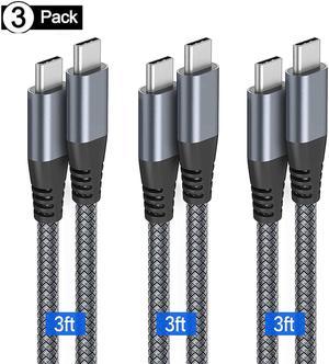 USB C to USB C Cable [3.3ft, 3-Pack], 60W/3A Fast Charging USB Type C Charger Cord Compatible with S-a-m-s-u-n-g Galaxy S22/S22+, S21/S21+ Ultra 5G, S20/S20+ Ultra 5G, Note 20/10, Pixel, Switch & More