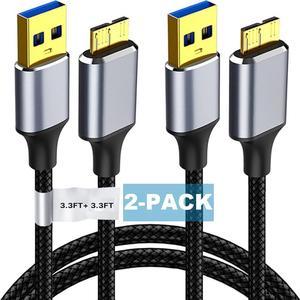 Micro USB Cable USB 2.0 A-Male to Micro B Cable Fast Charging Cord High  Speed USB Durable Android Charger Cable (3 Pack, 3ft) 