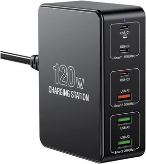 Tripp Lite USB Smart Charging Station 8-Port USB-A Quick Charge 3.0, USB-A  BC 1.2, USB-C PD Charging, 120W Max charging station USB Type