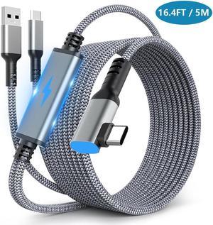 VR Link Cable 16.4FT / 5M for Oculus Quest 2/Pro, USB A to USB C Charging Cord Compatible with PC Game, High Speed Data Transfer, USB 3.2 A to C Charger Cable for Quest VR Headsets (Charge While Play)