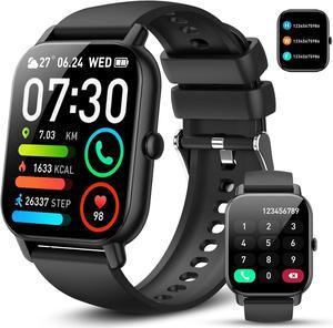 Smart Watch for Men Women Answer/Make Calls, Fitness Watch 1.85" Touch Screen Smartwatch, Fitness Tracker with Heart Rate Sleep Monitor and 100+Sports, IP68 Waterproof Activity Tracker for iOS Android