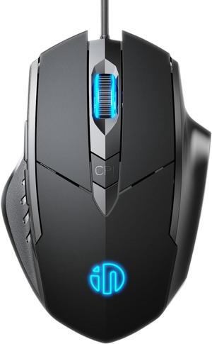 AUTYUE USB Wired Mouse, Ergonomic Design, up to 3200 DPI Adjustable and 6 Buttons, Optimised USB Wired Optical Mouse, Gaming Mouse for PC Laptop Computer for Working and Gaming (Black)