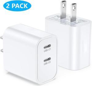 AUTYUE 2-Pack USB C Fast Charger Block, for iPhone 16 USB C Charging Block, Dual USB C Ports Power Adapter Wall Charger, Fast Type C Charging Block for i-Phone 16/16Pro/16Pro Max/16Plus/15/14/13 etc..