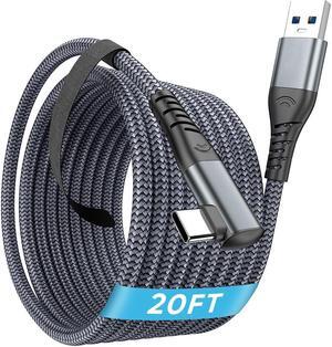 AUTYUE Link Cable 20FT/6M Compatible with Me-ta/Ocu-lus Quest 3/2/Pico 4 Accessories and PC/Steam VR, 5Gbps High-Speed PC Data Transfer, USB 3.0 to Type C Cable for VR Headset, Gaming PC, Quest 3/2/1