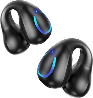 AUTYUE Open Ear Bone Conduction Headphones Bluetooth 5.3 Wireless Open Clip Ear Earbuds Built-in Mic with Ear Hooks 60 Hours Playtime Sport Earphones IPX7 Waterproof for Fitness Running Walking