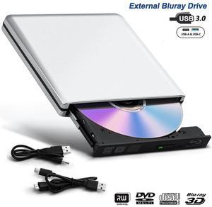 AUTYUE Aluminum External Blu Ray Drive, Support 25G Disc Read/Write Bluray Drives, USB 3.0 and Type-C Portable 3D Blu-Ray BD DVD CD Burner for Laptop PC Compatible with Mac OS Windows XP/7/8/10/11