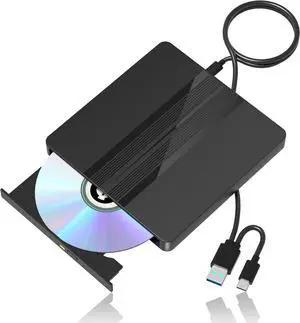 AUTYUE External CD/DVD Drive for Laptop, USB 3.0 Type C Portable CD DVD Disc Drive Reader Burner Player for Laptop, External CD-ROM +/-RW Optical Drives for Desktop PC Mac Windows10/11 Linux Mac OS AUTYUE External CD/DVD Drive for Laptop, USB 3.0 Type C Portable CD DVD Disc Drive Reader Burner Player for Laptop, External CD-ROM +/-RW Optical Drives for Desktop PC Mac Windows10/11 Linux Mac OS