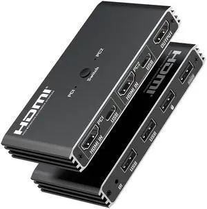 AUTYUE 4K@60Hz 2 Ports HDMI KVM Switch for 2 Computers Share 1 Monitor & 4 USB Devices, Keyboard, Mouse, Printer, 2 in 1 Out HDMI KVM Switches,Includes 2 USB Cables & Remote Controller (no Batteries) AUTYUE 4K@60Hz 2 Ports HDMI KVM Switch for 2 Computers Share 1 Monitor & 4 USB Devices, Keyboard, Mouse, Printer, 2 in 1 Out HDMI KVM Switches,Includes 2 USB Cables & Remote Controller (no Batteries)