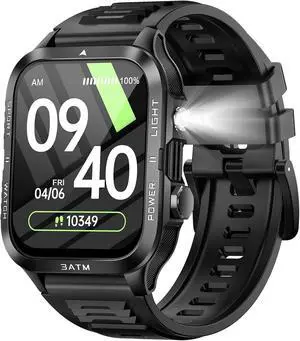 AUTYUE Smart Watch for Men (Answer/Make Call) 1.96IN Waterproof Smart Watches with Flashlight 30+ Days Extra Long Battery Life 24/7 Fitness Tracker Smartwatch for 100+ Sport - Gift for Friend Family AUTYUE Smart Watch for Men (Answer/Make Call) 1.96IN Waterproof Smart Watches with Flashlight 30+ Days Extra Long Battery Life 24/7 Fitness Tracker Smartwatch for 100+ Sport - Gift for Friend Family