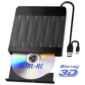 AUTYUE External Blu Ray Drive, External Bluray Burner Support 3D Playback Discs | USB 3.0 Type-C BD/DVD/CD Writer for PC External Blu Ray Burner Compatible with Windows XP/7/8/10/11, Linux, Mac OS AUTYUE External Blu Ray Drive, External Bluray Burner Support 3D Playback Discs | USB 3.0 Type-C BD/DVD/CD Writer for PC External Blu Ray Burner Compatible with Windows XP/7/8/10/11, Linux, Mac OS