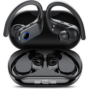 AUTYUE Active Noise Cancelling Ear Buds Wireless Earbuds Dual Battery Display, Bluetooth Headphones with Deep Bass, IPX7 Waterproof, Ultra Light Comfort Wear, Sports Earphones for Running Workout Gym AUTYUE Active Noise Cancelling Ear Buds Wireless Earbuds Dual Battery Display, Bluetooth Headphones with Deep Bass, IPX7 Waterproof, Ultra Light Comfort Wear, Sports Earphones for Running Workout Gym