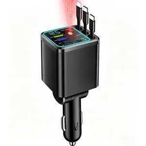AUTYUE 7 in 1 Retractable Car Charger,102W Star Lights Fast Charging Car Charger
USB C Car Charger, with Voltage Smart Display, 3 Retractable Cables for iPhone 17 Pro/16/15/14, Android Cellphones AUTYUE 7 in 1 Retractable Car Charger,102W Star Lights Fast Charging Car Charger
USB C Car Charger, with Voltage Smart Display, 3 Retractable Cables for iPhone 17 Pro/16/15/14, Android Cellphones