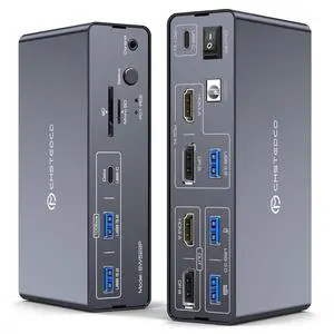 AUTYUE KVM Switch 2 Monitors 2 Computers, KVM Docking Station USB C + HDMI/DP Input with 100W PD, 4K60Hz/4K120Hz Displayport + HDMI Dual Monitor for Laptop and Desktop Share 13-in-1 Dock Aluminum Case AUTYUE KVM Switch 2 Monitors 2 Computers, KVM Docking Station USB C + HDMI/DP Input with 100W PD, 4K60Hz/4K120Hz Displayport + HDMI Dual Monitor for Laptop and Desktop Share 13-in-1 Dock Aluminum Case