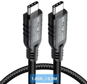 AUTYUE USB C to C Cable 1.65ft/0.5M, PD 240W Fast Charging Thunderbolt 5 USB5 Cables, Braided Type C Cable 80Gbps Data Transfer 16K/8K Video Wire, USB Charging Cord for iPhone 16 17 Macbook Pro etc.. AUTYUE USB C to C Cable 1.65ft/0.5M, PD 240W Fast Charging Thunderbolt 5 USB5 Cables, Braided Type C Cable 80Gbps Data Transfer 16K/8K Video Wire, USB Charging Cord for iPhone 16 17 Macbook Pro etc..