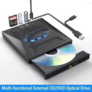 AUTYUE External CD DVD Drive, USB 3.0 Type-C Portable CD/DVD +/-RW Drive/DVD Player with SD Card Reader USB 3.0 USB C Hub CD ROM Burner Compatible for Laptop Desktop PC Windows 11/10/8/7 Linux MacOS AUTYUE External CD DVD Drive, USB 3.0 Type-C Portable CD/DVD +/-RW Drive/DVD Player with SD Card Reader USB 3.0 USB C Hub CD ROM Burner Compatible for Laptop Desktop PC Windows 11/10/8/7 Linux MacOS