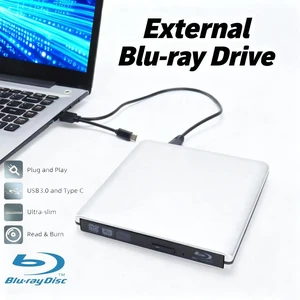 AUTYUE Aluminum External Blu Ray CD DVD Drive Read/Write Bluray Burner for PC
USB 3.0 Type-C, Support 25G Disc, Portable 3D Blu-Ray BD DVD CD Burner for Laptop Desktop PC Windows, macOS and Linux AUTYUE Aluminum External Blu Ray CD DVD Drive Read/Write Bluray Burner for PC
USB 3.0 Type-C, Support 25G Disc, Portable 3D Blu-Ray BD DVD CD Burner for Laptop Desktop PC Windows, macOS and Linux