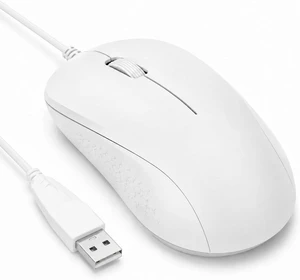 AUTYUE Silent Wired Mouse, 1200 DPI Ergonomic USB Computer Wired Mouse for Office & Home, Plug & Play, Wired USB Mouse Compatible with Windows Mac Linux (White) AUTYUE Silent Wired Mouse, 1200 DPI Ergonomic USB Computer Wired Mouse for Office & Home, Plug & Play, Wired USB Mouse Compatible with Windows Mac Linux (White)