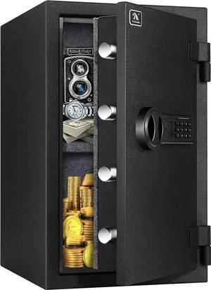 TIGERKING Fireproof Safe, Safe Box for Home, 1.8 Cubic Feet Large Steel Money Safe Home Safe with Digital Lock for Cash Jewelry Lens Pistol