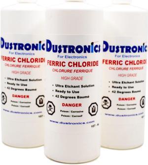High Grade Ferric Chloride Liquid Solution 1L 3 Pack