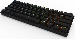 ANNE PRO 2, 60% Wired/Wireless Mechanical Keyboard  - Full Keys Programmable - True RGB Backlit - Tap Arrow Keys - Double Shot PBT Keycaps - NKRO - 1900mAh Battery Brown Switch