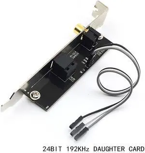 24Bit 192KHz Daughter Card SPDIF Optical Fiber Coaxial Digital Sound Card Baffle Black