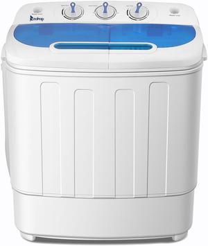 Mini Washing Machine Compact Twin Tub Washer Spin & Dryer 13 LBS Dorm Apartment