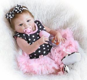 23 Newborn Lifelike Handmade Reborn Baby Doll Full Body Silicone Vinyl Girl