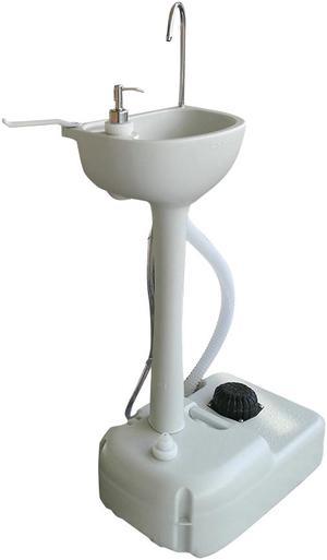 Portable Camping Sink w/Towel Holder with Soap Dispenser & Foot Pump 19L