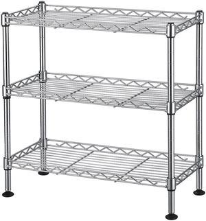 3-Tier Wire Shelving Rack Shelf Adjustable Commercial Garage Kitchen Storage