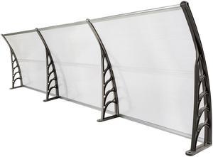 40"x120"Window Awning Door Sun Shade Canopy Hollow Sheet UV Rain Snow Protection
