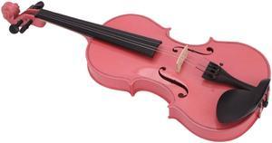1/8 Size Acoustic Violin Fiddle Set + Case Bow Rosin for Beginners Pink